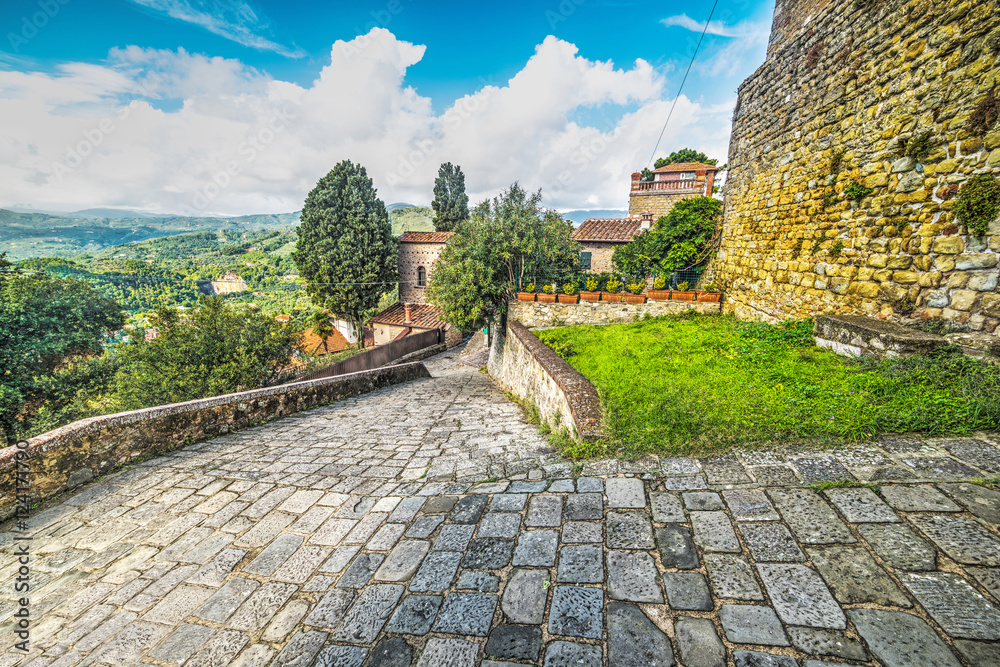 stone alley in Montecatini