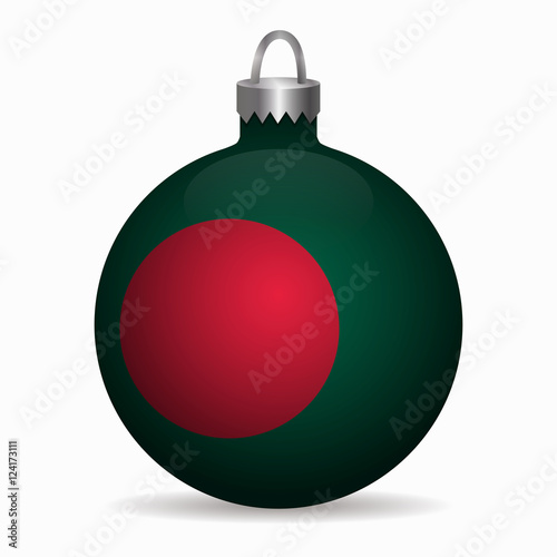 bangladesh flag christmas ball vector