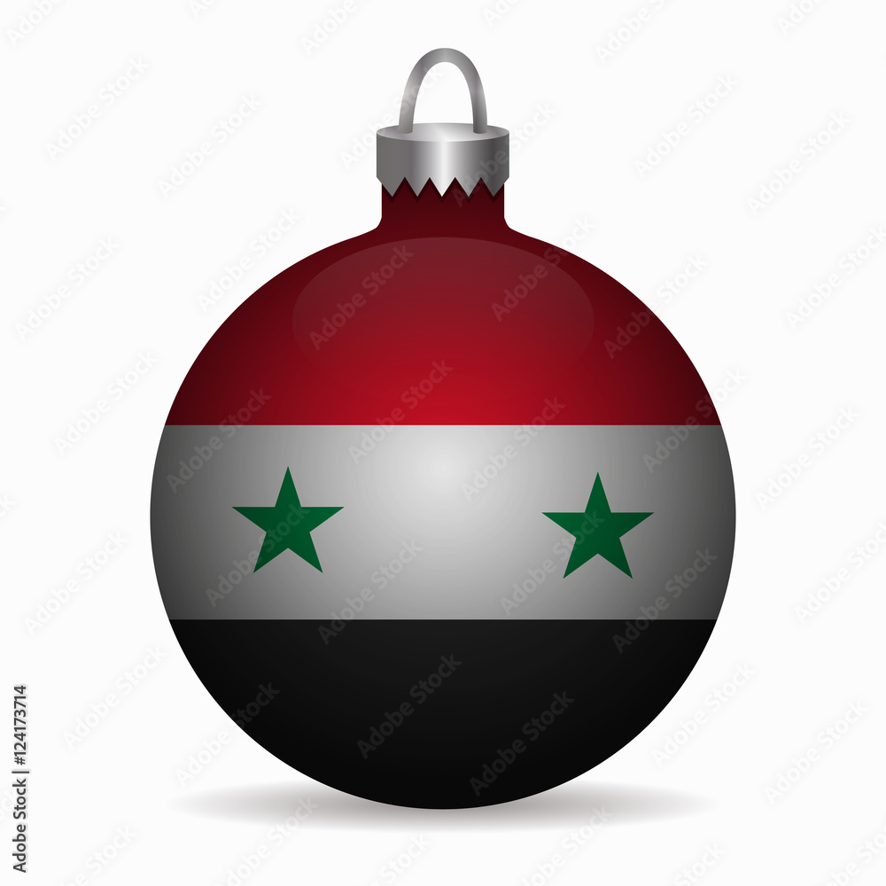 syria flag christmas ball vector syria flag christmas ball vector