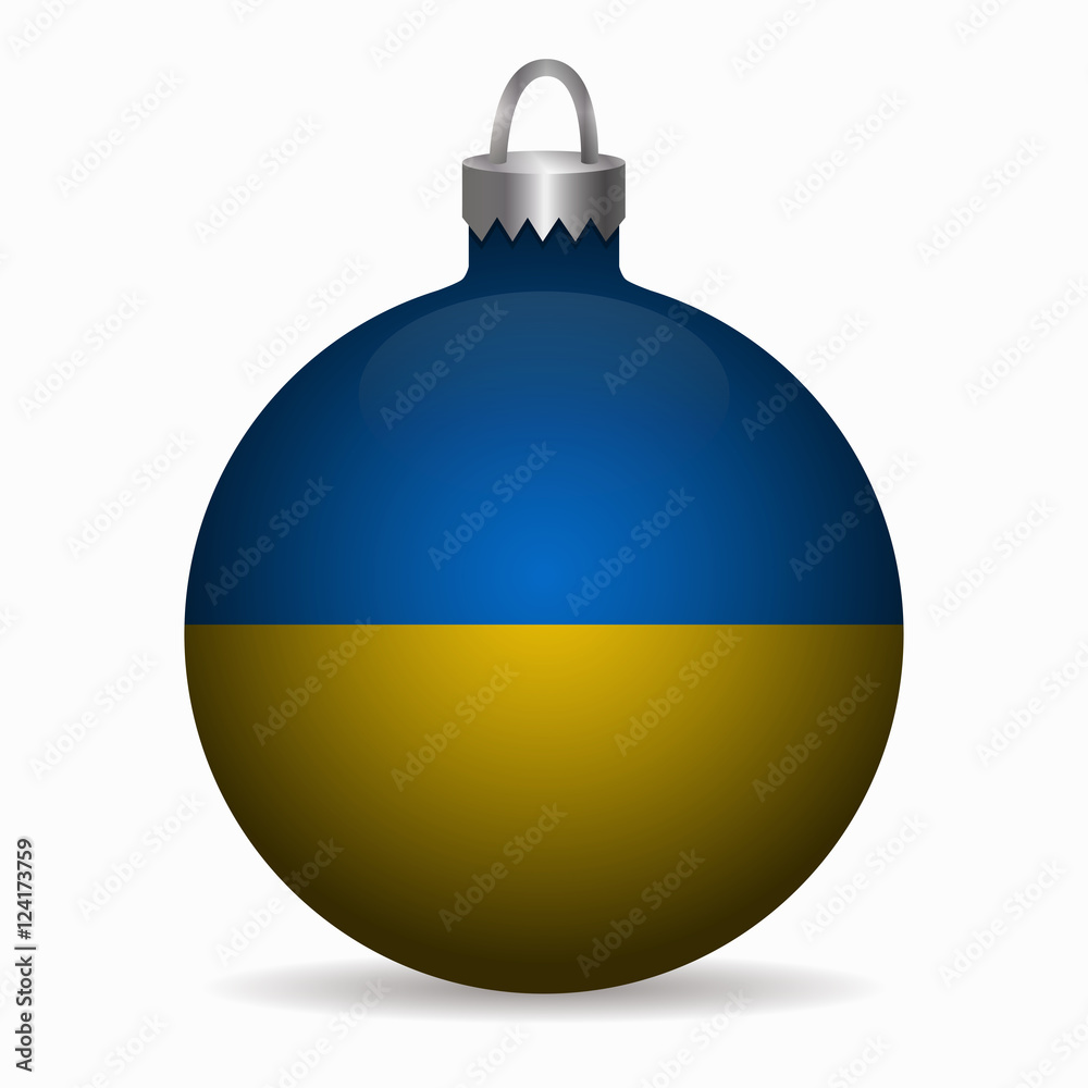 ukraine flag christmas ball vector ukraine flag christmas ball vector