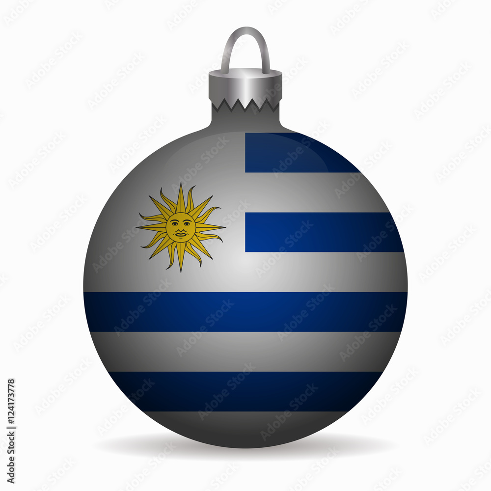 uruguay flag christmas ball vector uruguay flag christmas ball vector