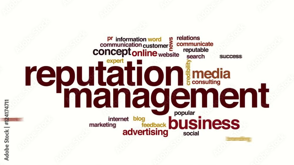 Reputation management animated word cloud.. Reputation management animated word cloud..