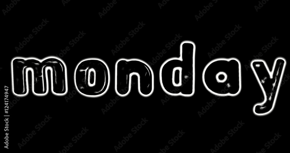 Magnetic alphabet letters - Monday Magnetic alphabet letters - Monday