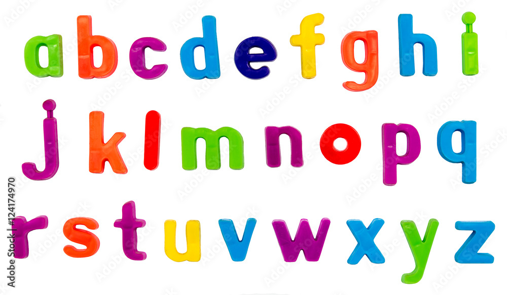 Magnetic alphabet letters