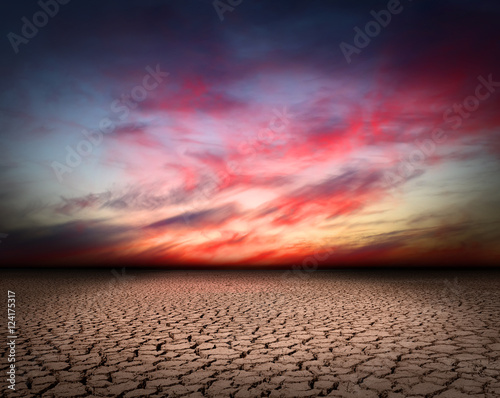 Desert landscape crack background