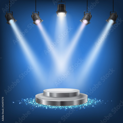 Set of vector scenic spotlights