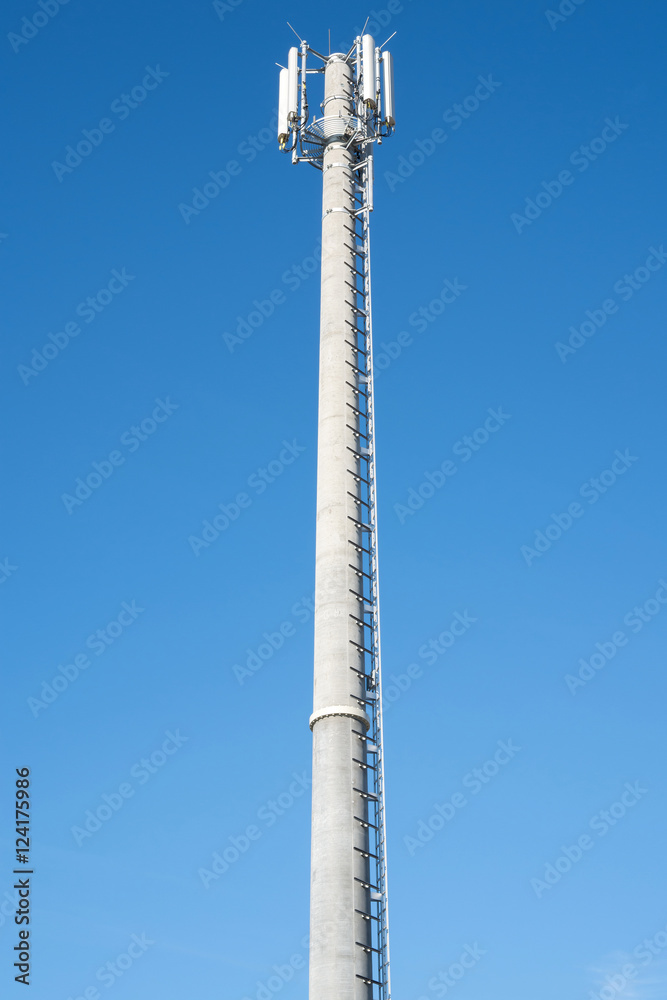 cell tower against blue sky cell tower against blue sky