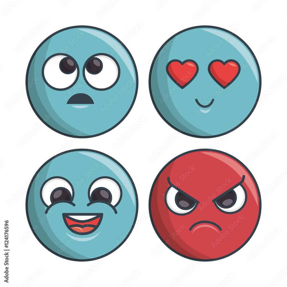 set emoticons differents feelings and expression vector illustration eps 10 set emoticons differents feelings and expression vector illustration eps 10