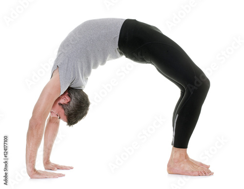 yoga man in studio photo