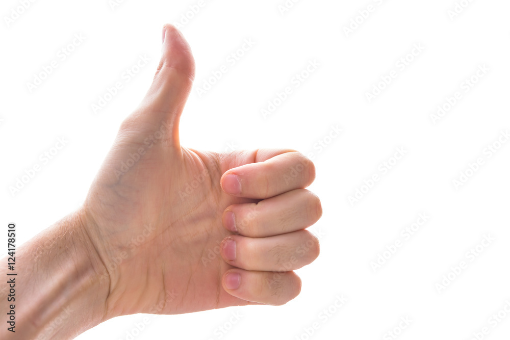 Yes Thumbs Up Caucasian White Hand Male Fingers Balled Fist Gest Yes Thumbs Up Caucasian White Hand Male Fingers Balled Fist Gest