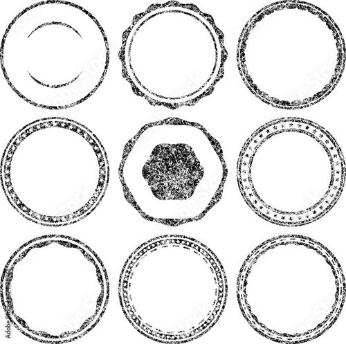 Big set of grunge templates for rubber stamps