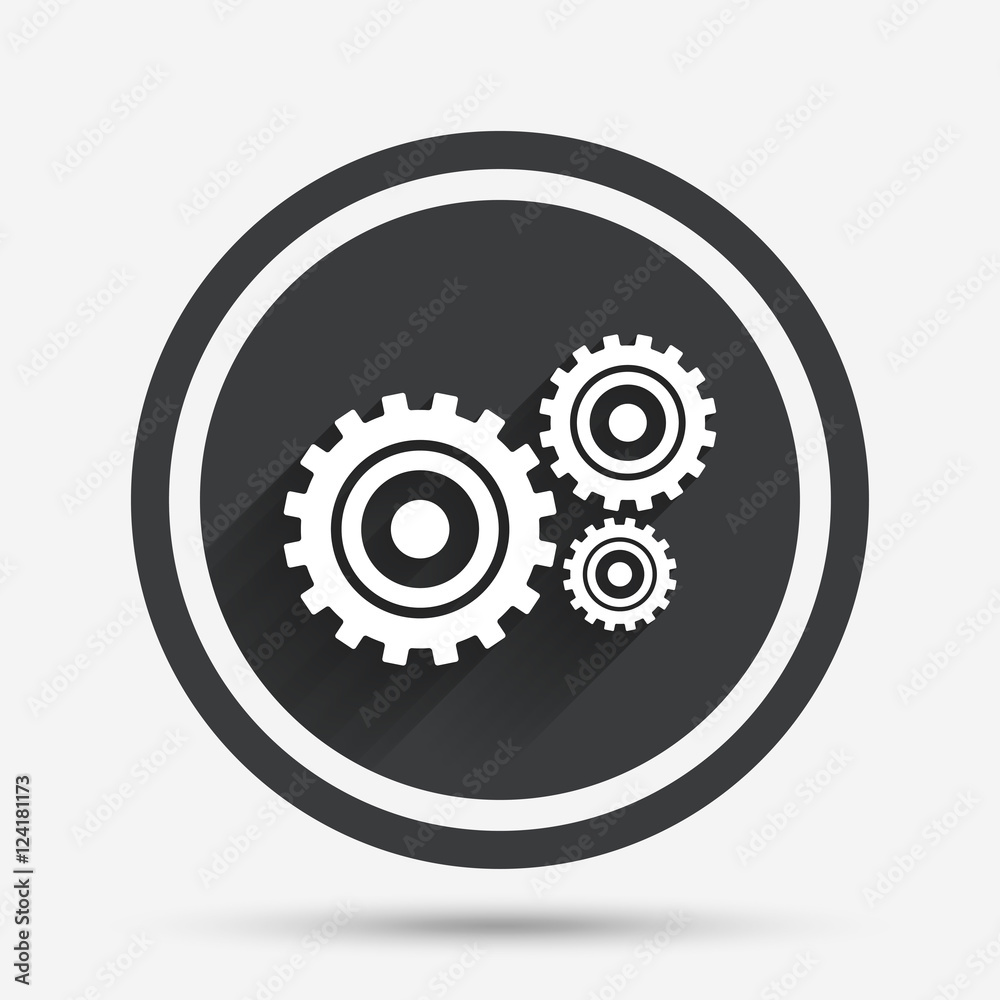 Cog settings sign icon. Cogwheel gear symbol. Cog settings sign icon. Cogwheel gear symbol.