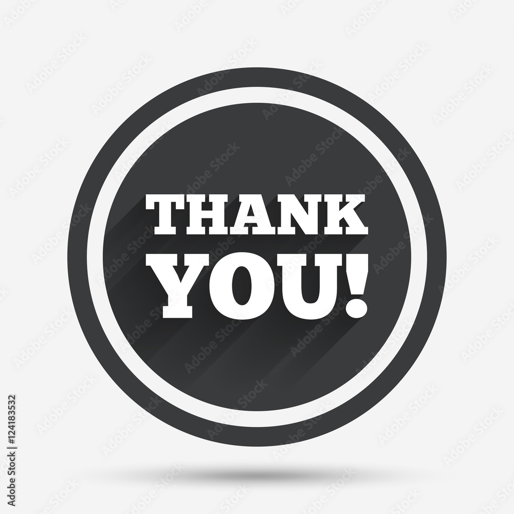 Thank you sign icon. Gratitude symbol. Thank you sign icon. Gratitude symbol.