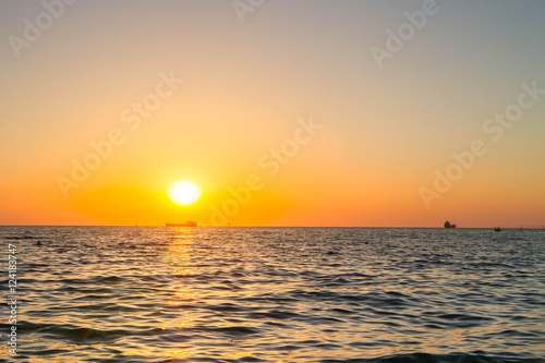Beautiful sunset on the black sea © Viktoriya09