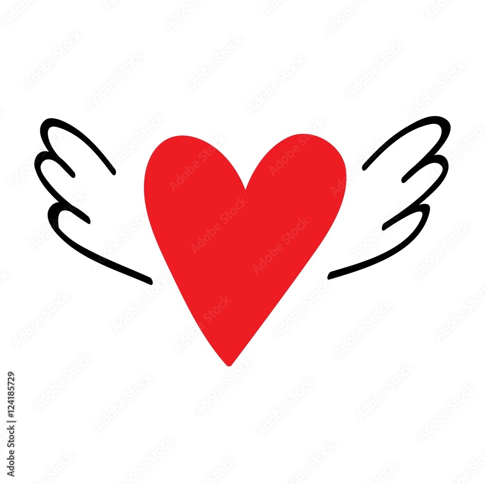 Red heart vector icon Red heart vector icon