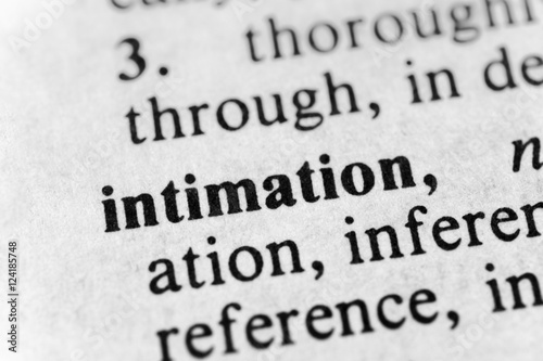Intimation