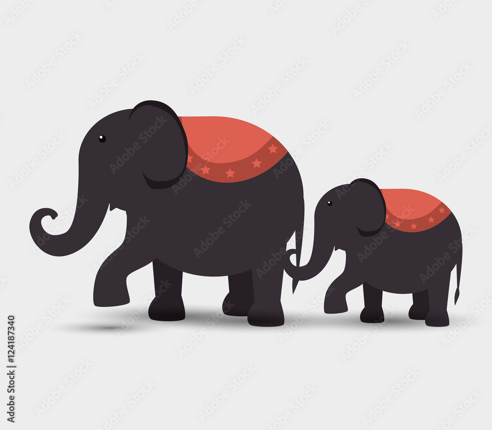 circus elephants festival funfair vector illustration eps 10