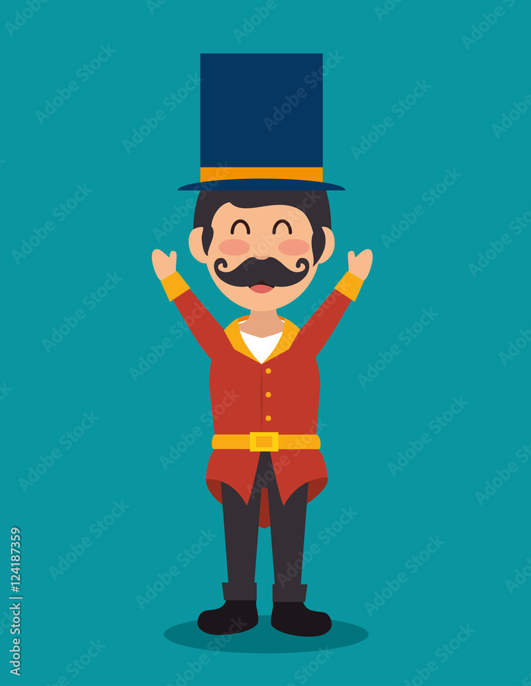 cartoon host man circus festival vector illustration eps 10 cartoon host man circus festival vector illustration eps 10