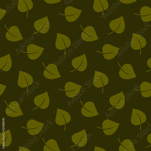 seamless leaf pattern and background vector illustration