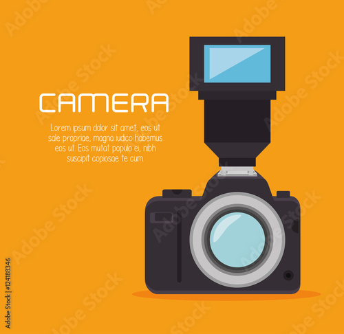 photo camera flash professional design, vector illustration graphic
