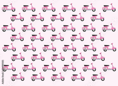 patterned background pink scooter