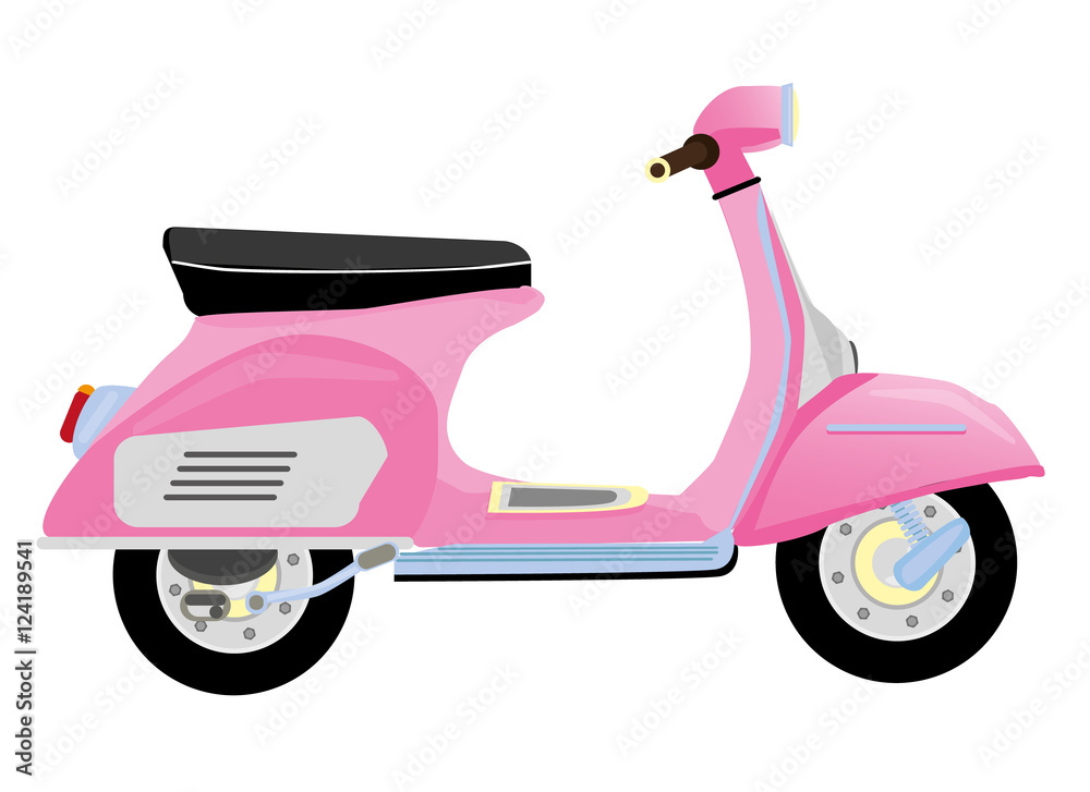 Obraz premium pink vintage scooter, cool stuff
