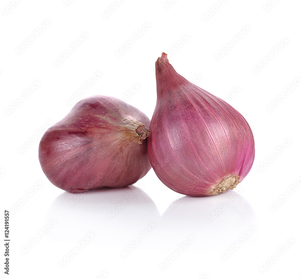 ripe onions isolated on a white background