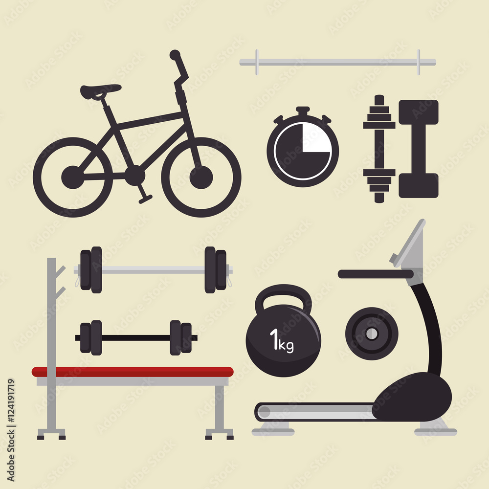 sport equipment gym training vector illustration eps 10 sport equipment gym training vector illustration eps 10