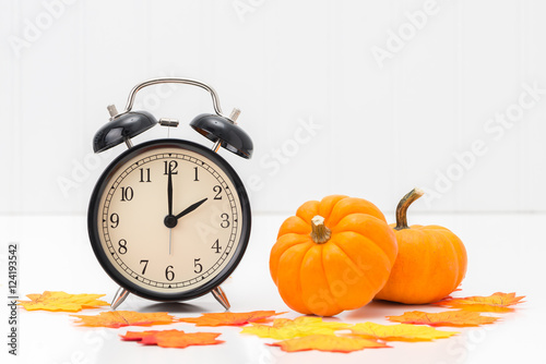 Clock in Autumn Theme