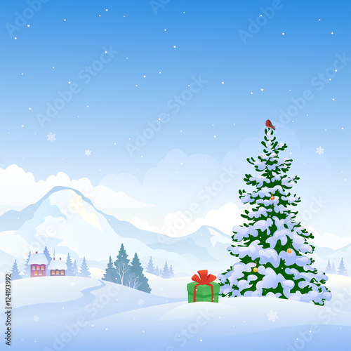 Christmas mountains