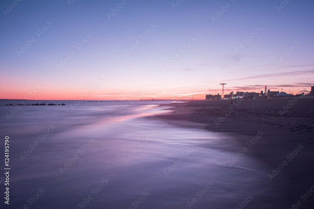 Obraz premium Coney Island Sunset