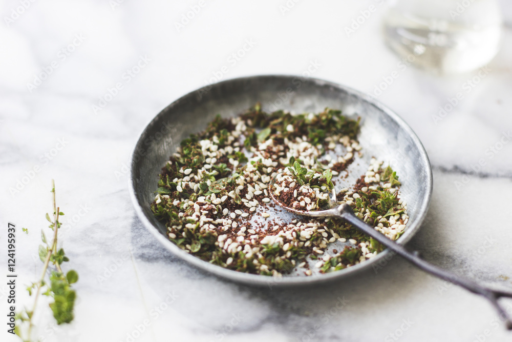 Middle Eastern herbs, called Za'atar Middle Eastern herbs, called Za'atar