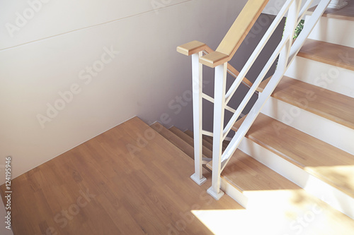 staircase in a contemporary architect designed home photo