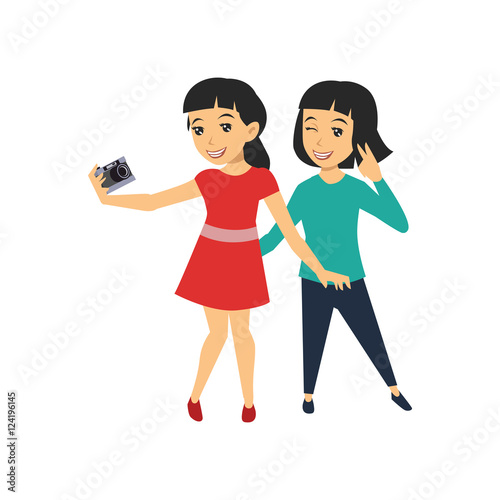 Selfie People Cartoon