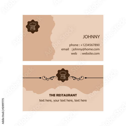 Culinary Business Card Templates for Cake and Bakery Shop