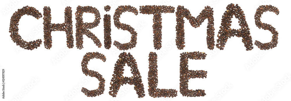 Christmas sale phrase made of cedar nuts Christmas sale phrase made of cedar nuts