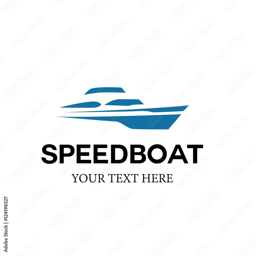 Speed Boat Vector Logo Design Speed Boat Vector Logo Design