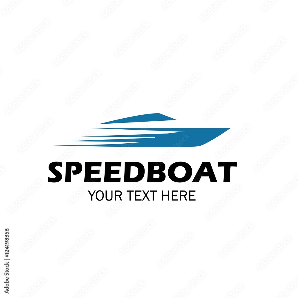 Speed Boat Vector Logo Design