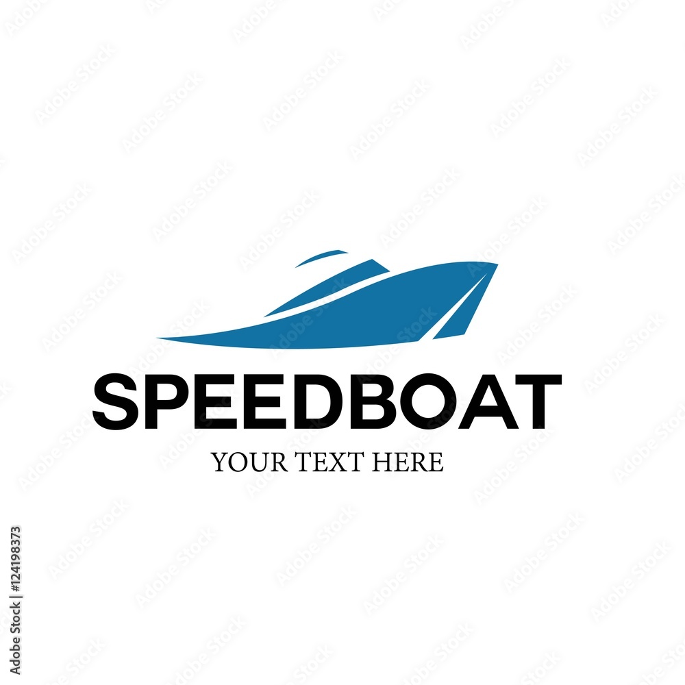 Speed Boat Vector Logo Design