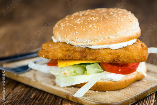 Fish Burger (selective focus)