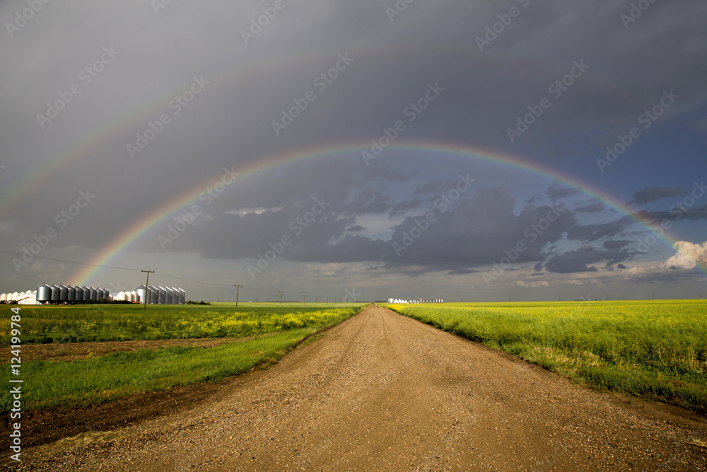 Storm Clouds Saskatchewan Rainbow