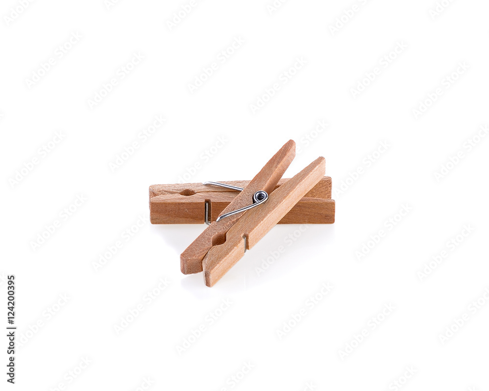 wooden cloth pegs on white background wooden cloth pegs on white background