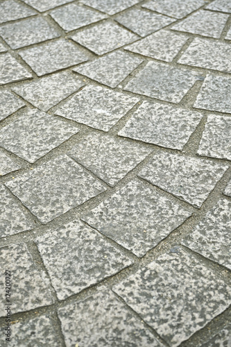Pavement of granite in the park.
