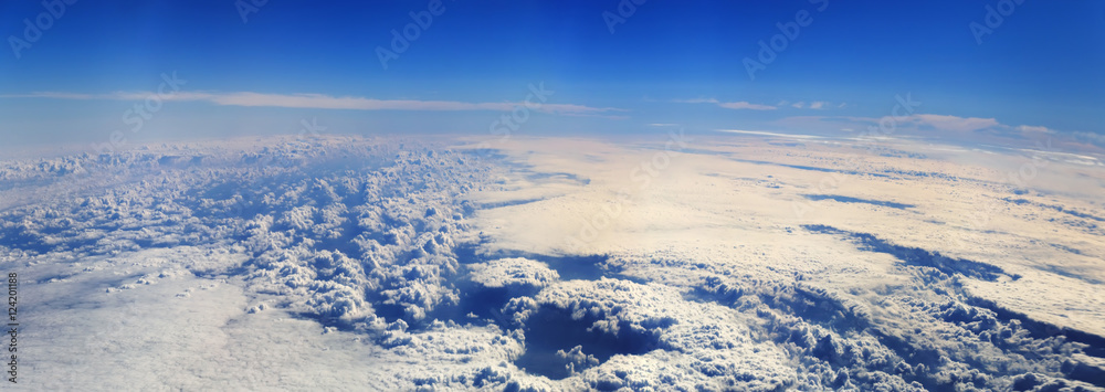 panoramic view from airplane