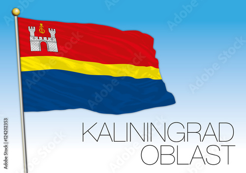 Kaliningrad oblast flag, vector file, illustration