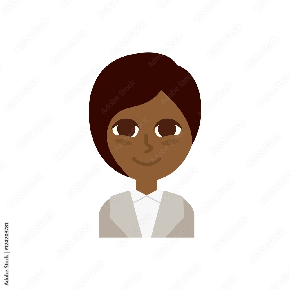 Female Profile Picture. Isolated and minimalistic Female Profile Picture. Isolated and minimalistic