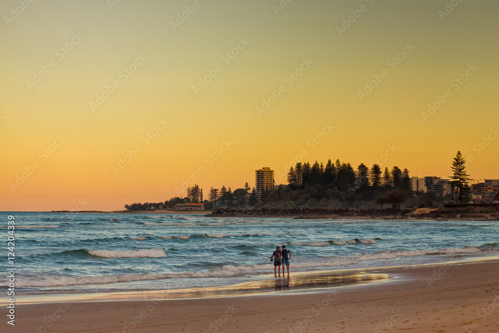 Two Fishermen In The Sunset