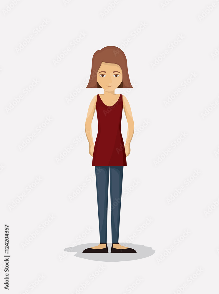 woman cartoon icon. Avatar people person and human theme. Isolated design. Vector illustration woman cartoon icon. Avatar people person and human theme. Isolated design. Vector illustration