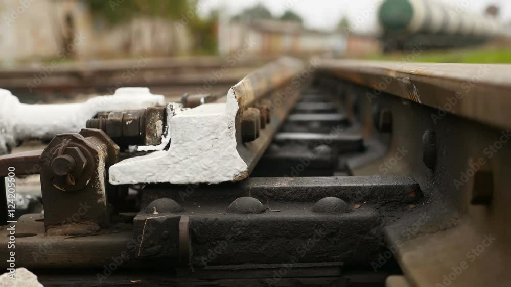 railroad old rails bottom view of the movement railroad old rails bottom view of the movement