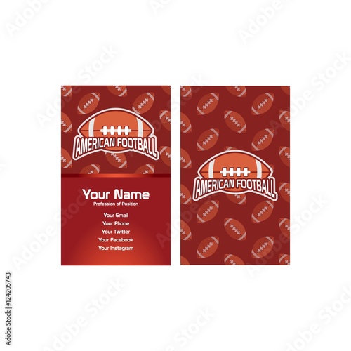 Sport Business Card. American Football